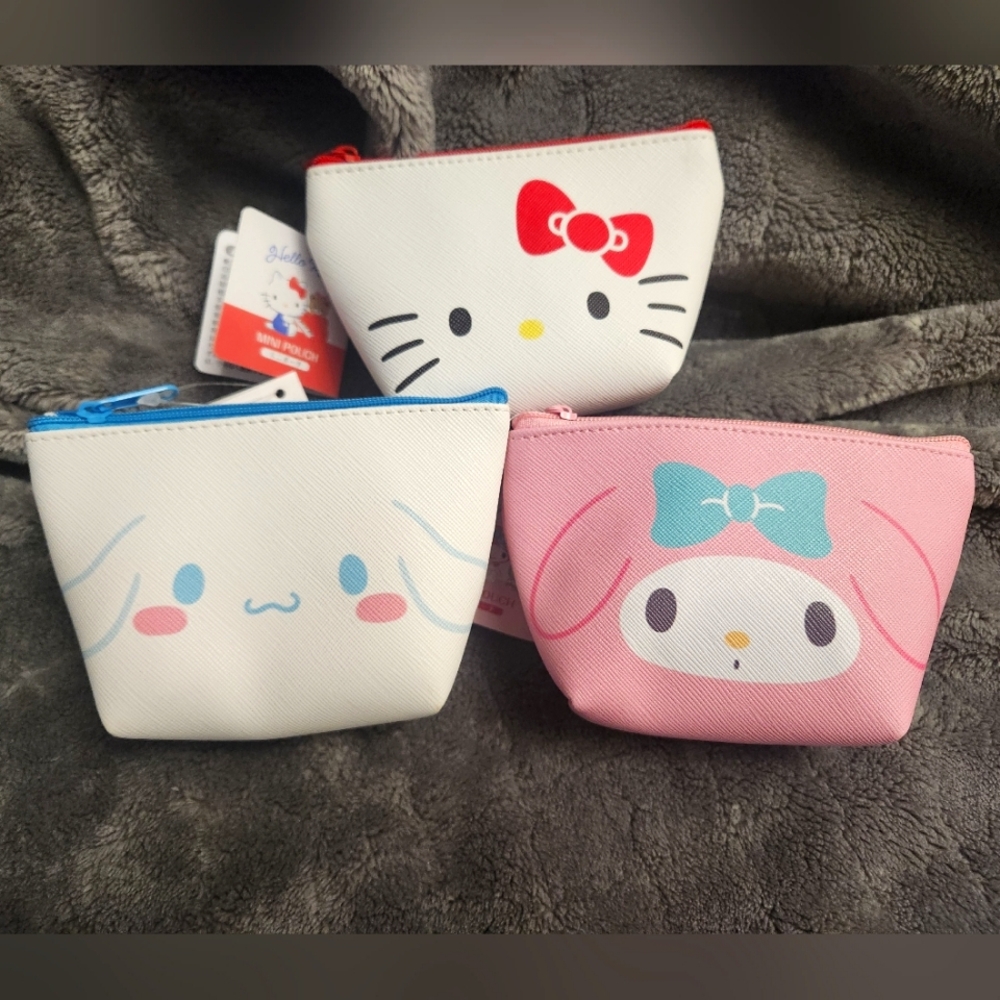 COPY - Sanrio Mini Pouches (Hello Kitty, My Melody, and Cinnamoroll